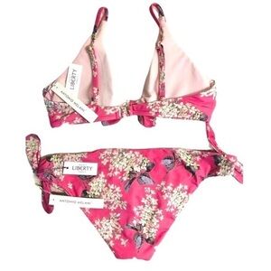 ANTONIO MELANI  $158 NWT Pink Hydrangea & Bow Floral Bikini 2 PC SET - Size 10